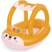 Bestway Opblaasbare Kinderboot Eend met Geluid 109x99 cm +3 Jaar Strand en Zwembad 34151