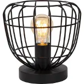 Lucide Tafellamp Filox, zwart, Woon-/ Eetkamer, metaal, Vintage, Tafellamp