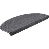En.casa Trapmat set afgerond zelfklevend 15 stuks donkergrijs