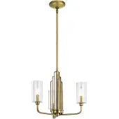 Quintiesse Kroonluchter Kimrose, dimbaar, brons / oud-messing, Woon-/ Eetkamer, metaal, kroonluchter
