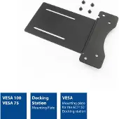 ACT AC7151 VESA-Adapterplaat | VESA 75 x 75 - VESA 100 x 100 | Voor Dockingstation AC7150 | Zwart