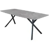 Molecule Eetkamertafel 160 Ovaal Blad 3D Betonlook Grijs