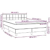 vidaXL Boxspring met matras fluweel donkergrijs 160x210 cm