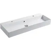 Saqu Square Wastafel 1 bak 2 krg 120x40x12 cm Glans Wit