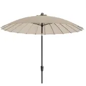 Intratuin Parasol Shanghai Taupe 80+UV D 300 Cm Gerecycled