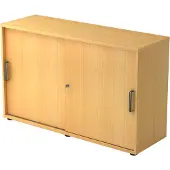 Hjh OFFICE PRO BETA 1752S - Beuken Hoogte van de map | 2 OH Schuifwandkast Greeplijst kunststof