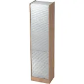 Hjh OFFICE PRO SIGNA R50 RE - Walnoot/Zilver Roldeurkast Hoogte van de map | 5 OH Rail handvat (kunststof)