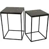 Ptmd bijzettafel volos - 41x41x61cm set van 2