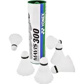 Yonex overdoos Mavis 300 wit slow badmintonshuttle - wit/groen
