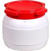 Basic Nature - Weithalstonne Rund - Beschermdoos 41,5 l, grijs/rood/wit