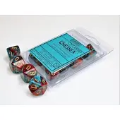 Chessex Gemini Rood-Teen/goud D10 Dobbelsteenset (10 stuks)
