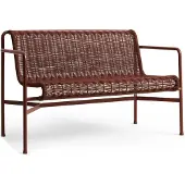 HAY Palissade Cord Dining bank met armleuningen Iron red