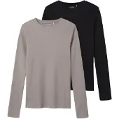 TWO SOON Shirt grijs / zwart