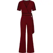 HotSquash Jumpsuit wijnrood / zwart