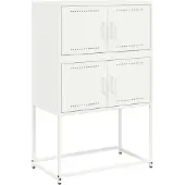 vidaXL Dressoir 68,5x38,5x107 cm staal wit