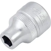 Hazet Dopsleutel 880-6 · 3/8 inch (10 mm) vierkant hol · Buiten-zeskant-tractieprofiel · SW 6 mm