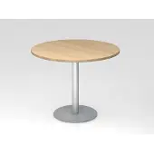 Hjh OFFICE PRO BISTRO F100R S - Systeem conferentietafel Eiken Zilver Ø 100