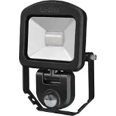 Ledino Spot Charlottenburg sensor zwart 3.000K 10W, zwart, Aluminium, Modern, LED buitenlamp