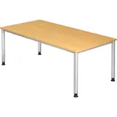 Hjh OFFICE PRO HILO 2E S - Beuken 200 x 100 Tafelhoogte I In hoogte verstelbaar