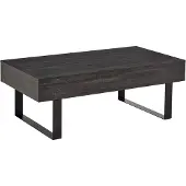 HOMCOM HOMdotCOM Salontafel, salontafel, lade, stabiel, eenvoudige structuur, spaanplaat, donkergrijs