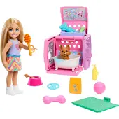 Barbie Chelsea With Dog And Carrier Doll Roze Kinderen