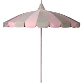 Garden Glory Parasol Ø240 Cm Beige / Roze - Parasols en parasolvoeten Polyester Pink - 19772