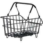 Basil Cento ALU MIK Fietsmand - Achter - Aluminium - Zwart - Weerbestendig - Verstevigd Frame -