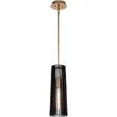 Quintiesse LED Hanglamp Linara | 1X E27 Max 60W | Dimbaar | Black &amp; Natural Brass