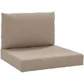 vidaXL Palletkussens 2 st oxford stof taupe