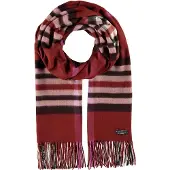 Fraas Sjaal Cashmink Scarf with Plaid Rust Rood Veelkleurig