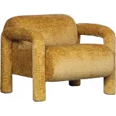 Woood Lenny Fauteuil - Polyester - Goud/Geel - 65x76x82