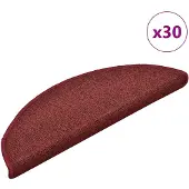 vidaXL Trapmatten 30 st 56x17x3 cm Bordeaux Halfrond