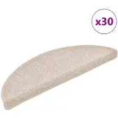 vidaXL Trapmatten 30 st 56x17x3 cm Taupe Halfrond