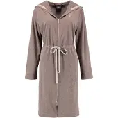 Cawö Badjas Women 821 Capuchon Tunnelkoord & Rits Beige-XS
