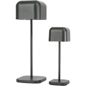 Ks Verlichting - tafellamp - Cabo - Set van 2 - Matzwart - small - medium - LED - 2700K - draadloos