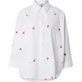 ONLY Blouse 'ONLNew Lina' olijfgroen / donkerrood / wit