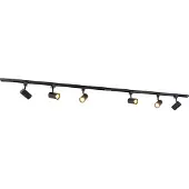 QAZQA Modern railsysteem met 6 zwarte spots 1-fase 194 cm - Iconic Jeana