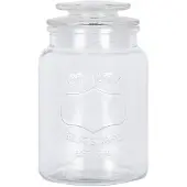 Clayre & Eef Voorraadpot Ø 11x18 cm Transparant Glas