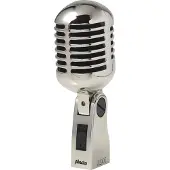 Alecto UDM-60 - Retro Microfoon - Klassieke chroomlook - Zilver, Microfoon
