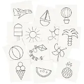 Creativ Company Memo kaarten wit, 13 paren