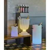 Newgarden Palma LED flessenkoeler Solar + oplaadbare batterij Palma, dimbaar, wit / opaal, Kunststof, Modern