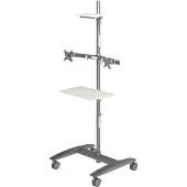 Dataflex Conferentiewagen VIEWMATE COMBO (Vloer, 24"), Monitorsteun, Zilver