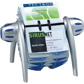 Durable Draaibare kaarthouder Visifix-Flip, voor 400 kaarten, zwart, aluminiumkleurig