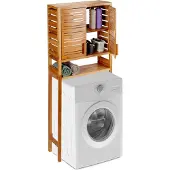 Relaxdays 10024184, Braun, Wandmontage, 3 planken, 2 deuren, 1 stuk, 660 mm