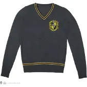 Cinereplicas Springer, Harry Potter - Hufflepuff - Grijs Gebreide Trui - Groot, Grijs, (L)
