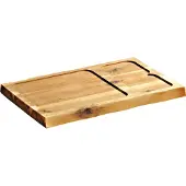 Decopatent FSC Serveerplank met 3 uitsparing - Acacia hout - Trancheerplank -