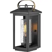 Elstead Lighting Wandlamp buiten Atwater, dimbaar, zwart, Kunststof, Antiek, Wandlamp buiten