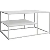 En.casa Salontafel Solund met plank 45x90x60 cm wit mat []