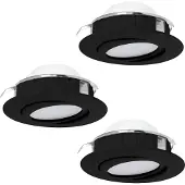 Eglo Plafondlamp PINEDA Plafondlamp in zwart van kunststof - 5,5W - warmwit (1 stuk)