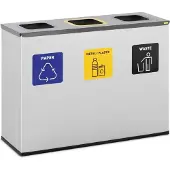 Ulsonix Abfalleimer - 180 L - 3 Fächer